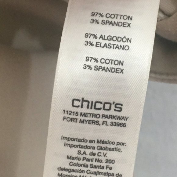 Chico's Women's Khaki So Slimming Crop Pants, size 1, 32 waist - Picture 8 of 9